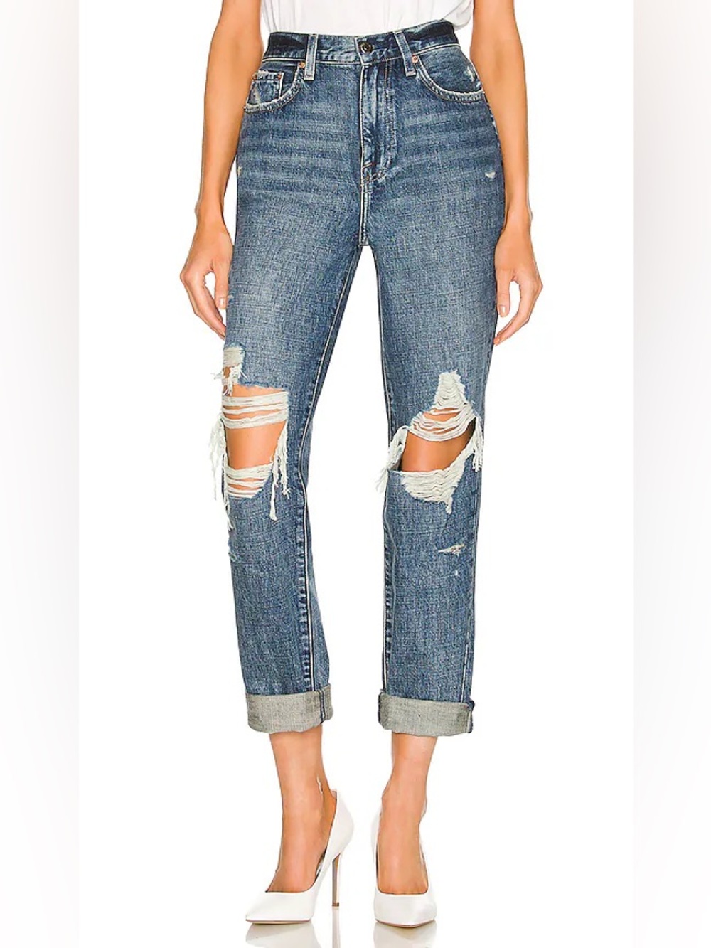 Revolve x PISTOLA Presley High Rise Relaxed Roller Jean Size 26